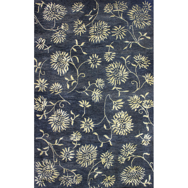 Charlton Home® Modbury Hand Tufted Wool Floral Rug Wayfair Canada